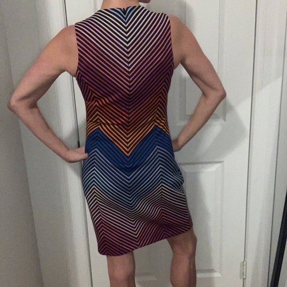 GUESS Rainbow Stripe Midi Dress size 8 - Picture 3 of 9